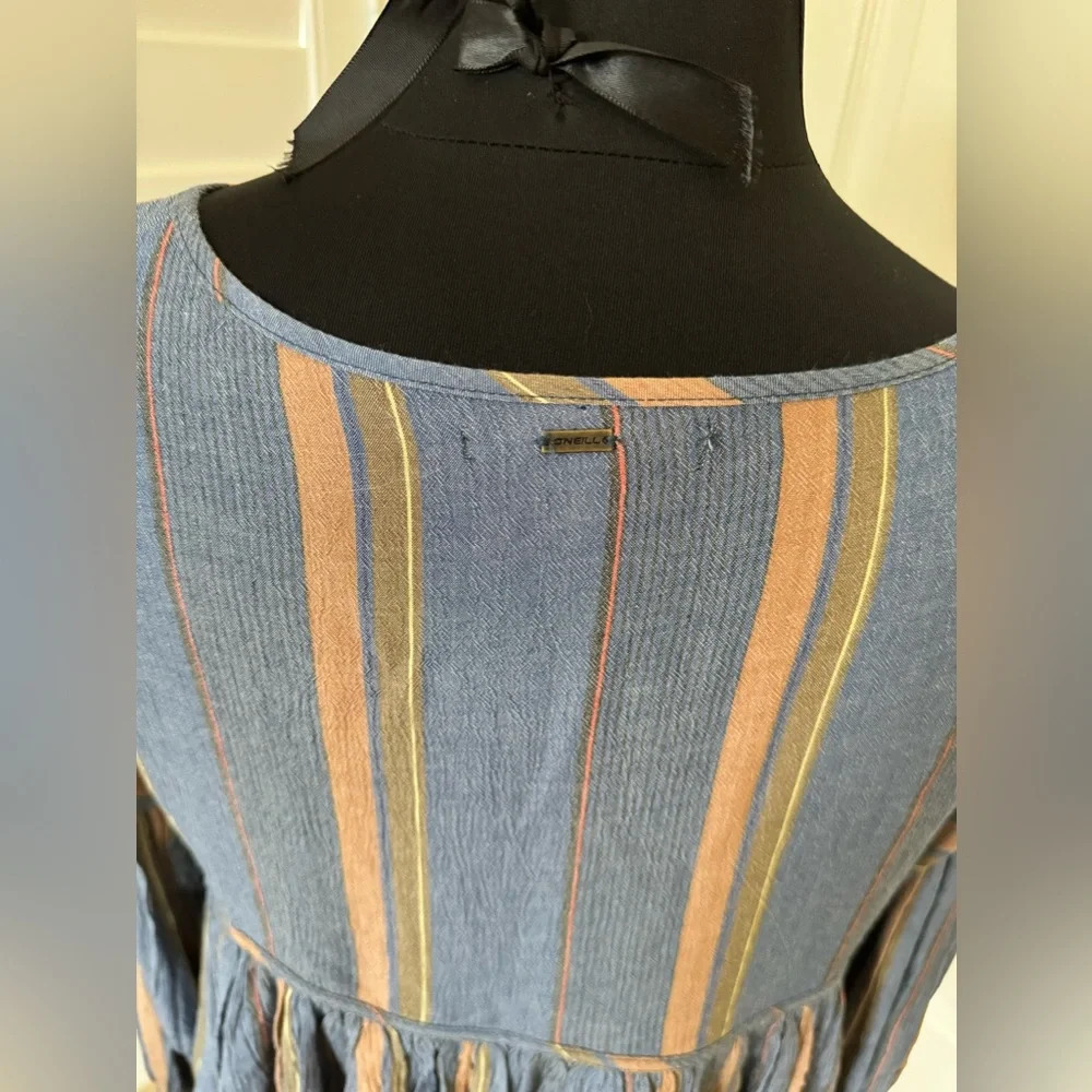 O'Neill | Women's Rosie Stripe Top Moss Green blue - Size XS - Picture 6 of 8